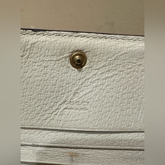 Gucci Cream Queen Margaret GG Coated Leather Compact Wallet W/Box and Dustbag - Picture 9 of 13